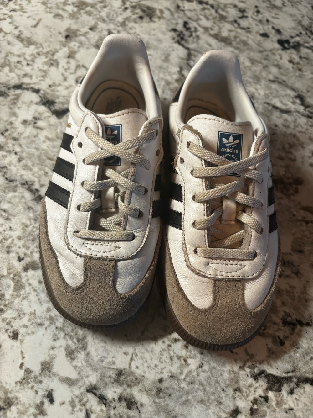 Adidas Samba OG Kids Sneakers – Size 10K – White/Black